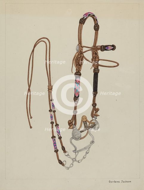 Bridle, c. 1937. Creator: Gordena Jackson.
