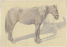 Bridled horse, c1830-1872. Creator: Jakob Becker