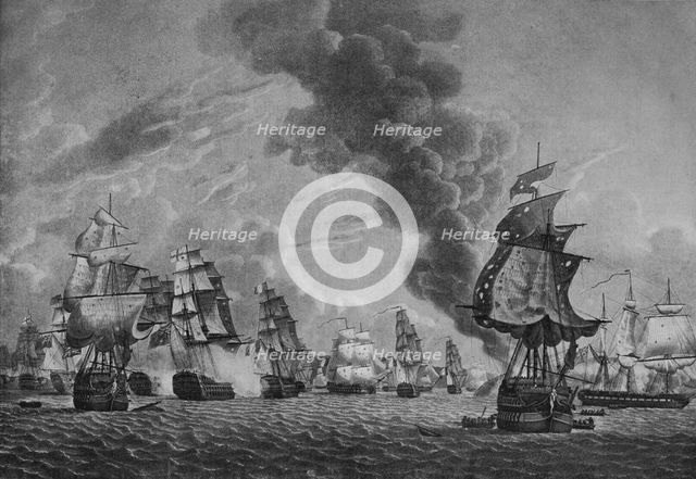 'Bridport off L'Orient', c1796. Artist: Robert Dodd.
