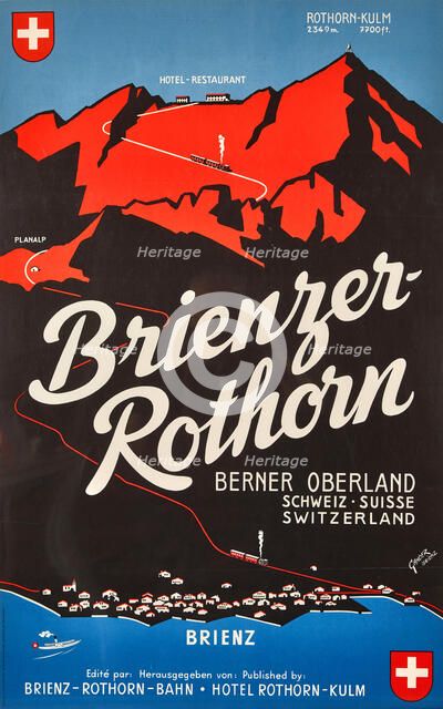 Brienz Rothorn Railway. Bernese Oberland, 1949. Creator: Gander; Adolf (1902-1954).