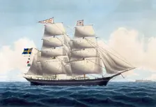 Brig Agnes of Gavle, 1871. Creator: Mathias Truelsen