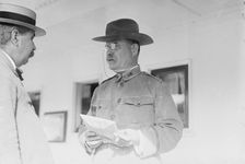 Brig. Gen. T.H. Bliss, with aide, 1912. Creator: Bain News Service