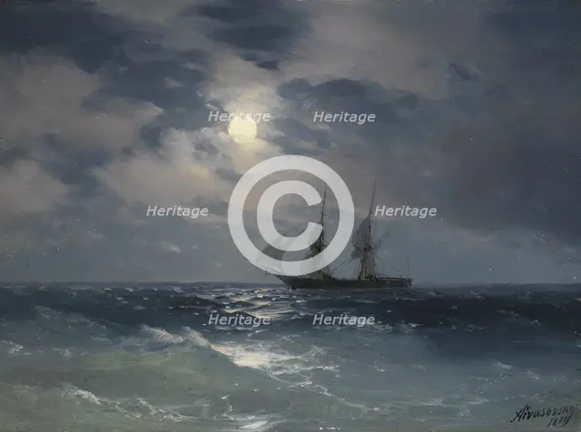 Brig Mercury. Artist: Aivazovsky, Ivan Konstantinovich (1817-1900)