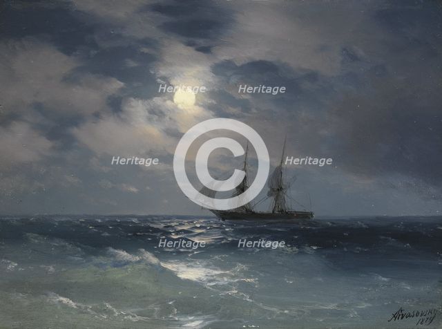 Brig Mercury. Artist: Aivazovsky, Ivan Konstantinovich (1817-1900)