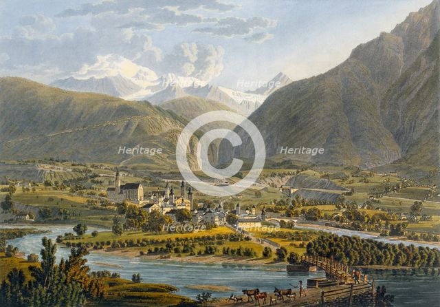 Brig on the Rhone, Bernese Alps, Switzerland, 1819. Creator: Swiss School (19th Century).