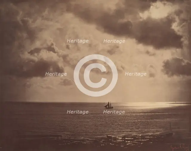 Brig on the Water, 1856. Creator: Gustave Le Gray.
