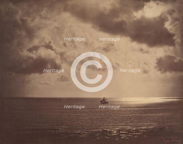 Brig on the Water, 1856. Creator: Gustave Le Gray.