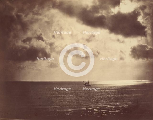 Brig on the Water, 1856. Creator: Gustave Le Gray.