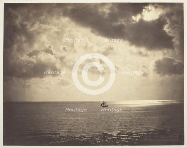 Brig on the Water, 1856. Creator: Gustave Le Gray.