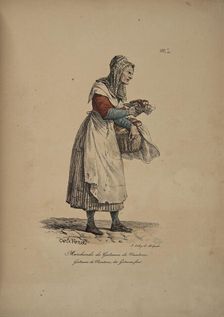 Brioche Nanterre merchant. From the Series "Cris de Paris" (The Cries of Paris), 1815. Creator: Vernet, Carle (1758-1836)