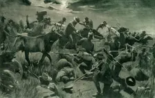 Brilliant Defence by New Zealanders at Holspruit, February 25, 1902 1902. Creator: Allan Stewart