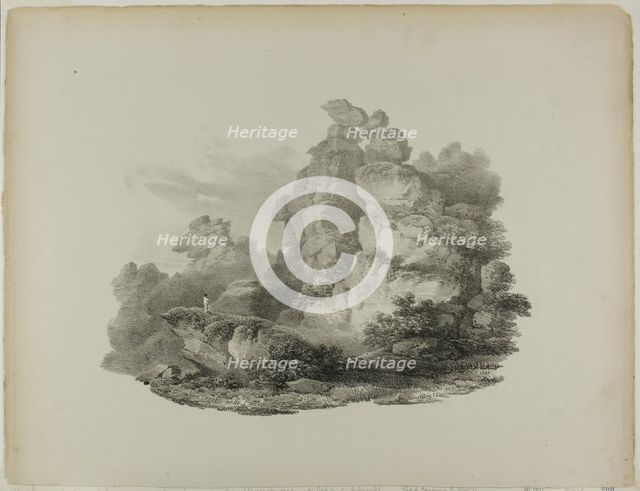 Brimham Rocks, near Pateley Bridge Yorkshire, 1821. Creator: Francis Nicholson.