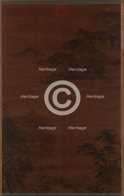 Bringing a Lute to an Immortal's Pavilion, 14th century. Creator: Unknown.