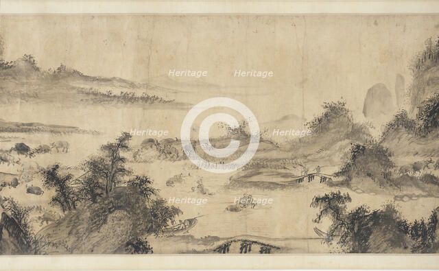 Bringing Home the Horses, Taking the Oxen to Pasture, 16th-17th century. Creator: Unknown.