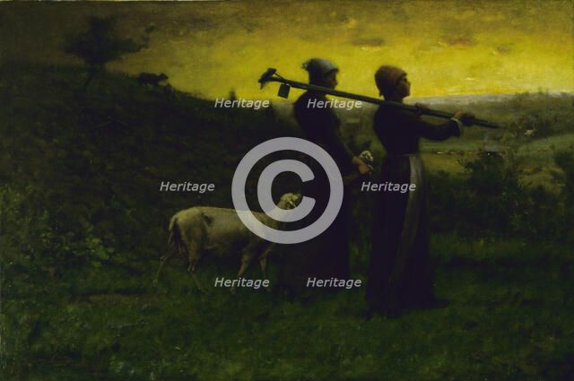 Bringing Home the New Born Lamb, 1890. Creator: Elliott Daingerfield.