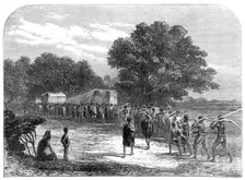 Bringing ivory to the waggons in South Africa, 1868. Creator: Unknown