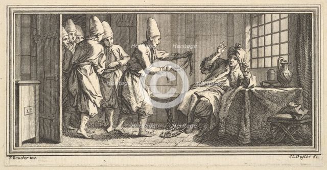 Bringing Rope to the Prisoner, 1746-47. Creator: Claude Augustin Duflos le Jeune.
