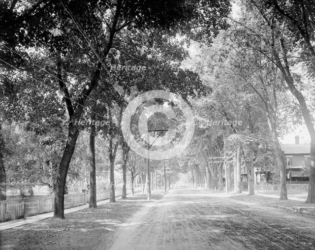 Brinkerhoff St. (west from park), Plattsburgh, N.Y., c1907. Creator: Unknown.