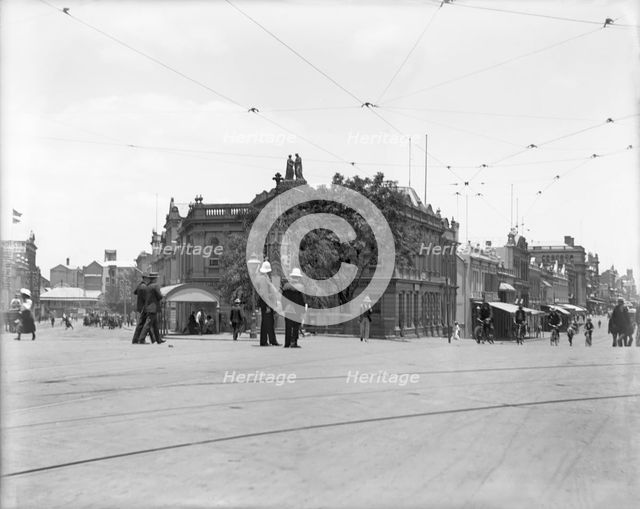 Brisbane Corner Queen and Eagle Street/s, c1900s. Creator: Robert Augustus Henry L'Estrange.