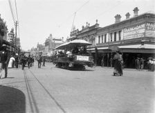 Brisbane City - corner Queen Street and Albert Street, 1906. Creator: Robert Augustus Henry L'Estrange