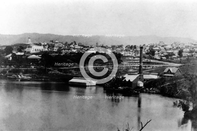 Brisbane Gas Works near Petrie Bight, Brisbane, c1868. Creator: Unknown.