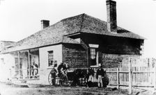 Brisbane General Hospital, George Street, Brisbane, 1865. Creator: Unknown