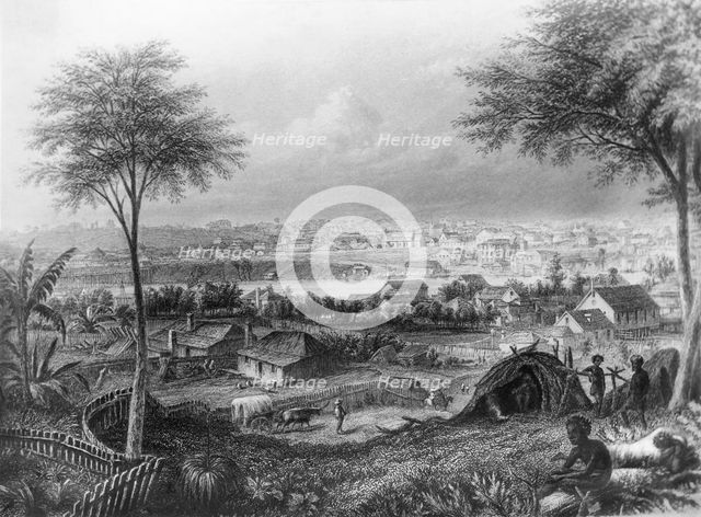 Brisbane view from South Brisbane, taken from Stephen's Hill,1873. Creator: JC Armytage.
