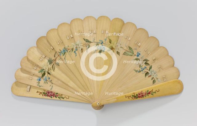 Brisé fan made of wood, 1885.  Creator: Sigisbert Chrétien Bosch Reitz.