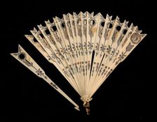 Brisé fan, American, first quarter 19th century. Creator: Unknown