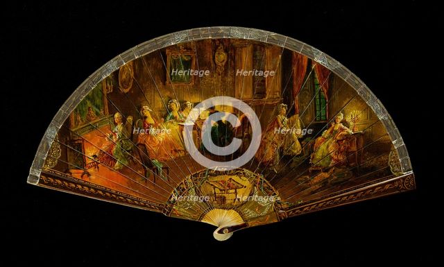 Brisé fan, French, 1790-1820. Creator: Unknown.