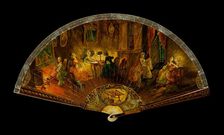 Brisé fan, French, 1790-1820. Creator: Unknown