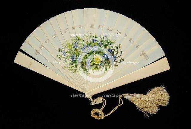 Brisé fan, French, 1870-90. Creator: Unknown.