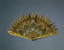 Brise Fan: Gothic Revival Style, c. 1830. Creator: Unknown