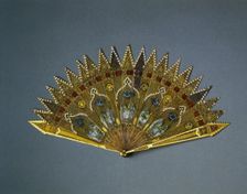 Brise Fan: Gothic Revival Style, c. 1830. Creator: Unknown