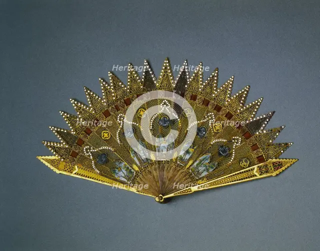 Brise Fan: Gothic Revival Style, c. 1830. Creator: Unknown.