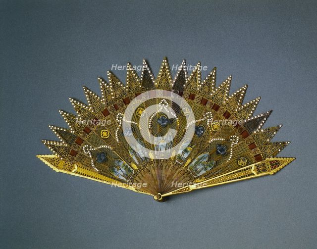 Brise Fan: Gothic Revival Style, c. 1830. Creator: Unknown.