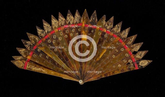 Brisé fan, probably British, 1820-29. Creator: Unknown.