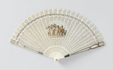 Brisé fan with the wedding of Cupid and Psyche, c.1777-c.1800. Creator: Anon