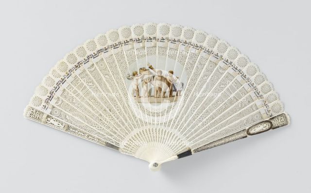 Brisé fan with the wedding of Cupid and Psyche, c.1777-c.1800. Creator: Anon.