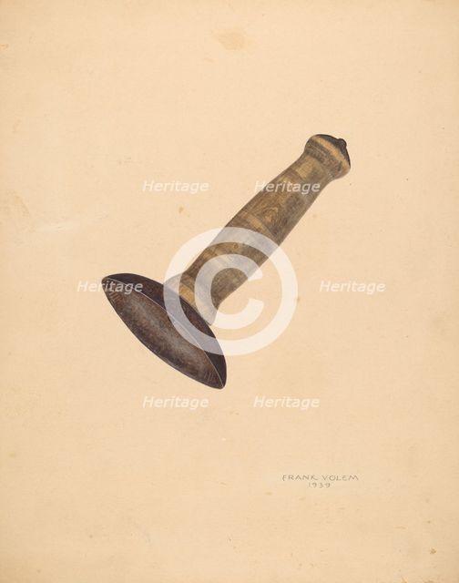 Bristle Remover for Hogs, 1939. Creator: Frank Volem.