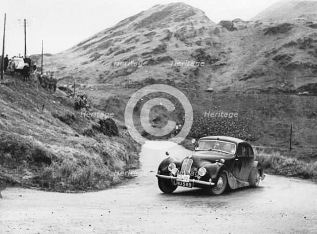 Bristol 400 driven by L.Potter on the 1952 R.A.C Rally Artist: Unknown.