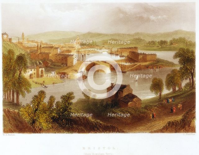 'Bristol from Rownham Ferry', 1841. Creator: Unknown.