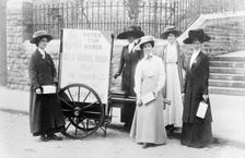 Bristol suffragettes raising money during Self-Denial Week, 1910. Creator: Unknown