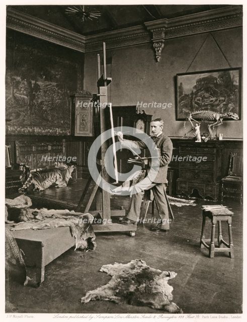 Briton Riviere, R.A., c1884. Creator: Joseph Parkin Mayall.
