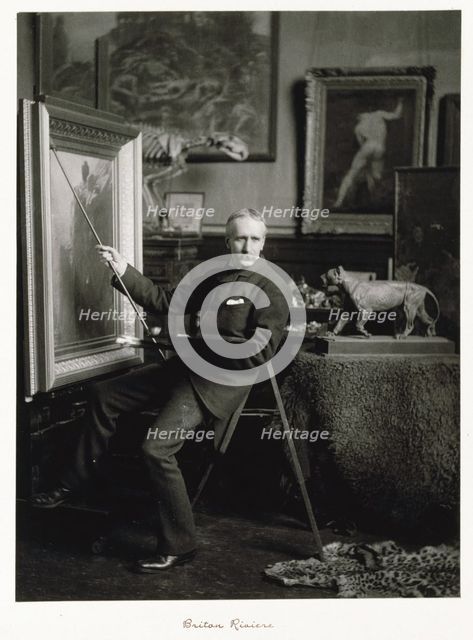 Briton Riviere, RA, c1889-1891. Creator: Ralph W Robinson.