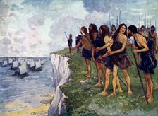 Britons awaiting the imminent arrival of viking ships, c16th century