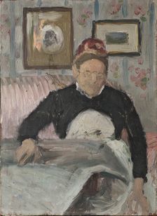 Brita Maria (Mussa) Banck (1830-1906), housekeeper, c.1890. Creator: Eva Fredrika Bonnier