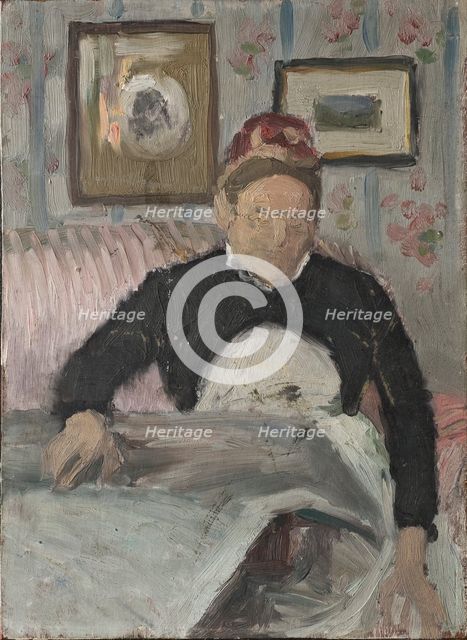 Brita Maria (Mussa) Banck (1830-1906), housekeeper, c.1890. Creator: Eva Fredrika Bonnier.