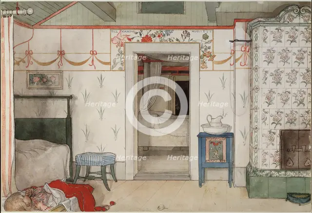 Brita's Forty Winks. From A Home (26 watercolours), c1894. Creator: Carl Larsson.