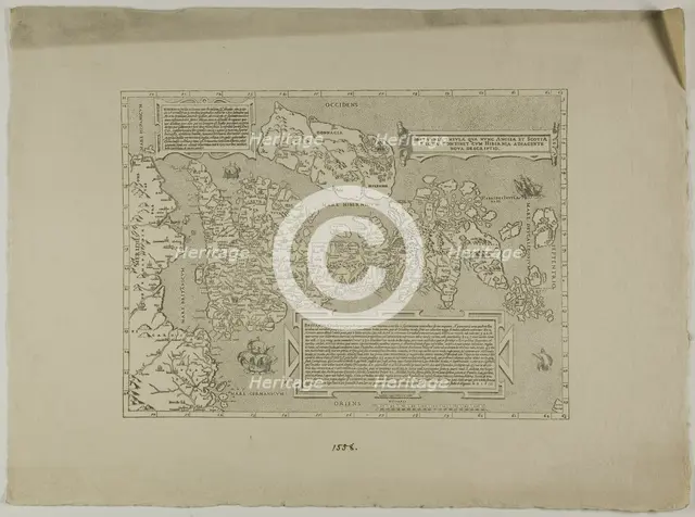 Britannia, 1558, reprinted 1889. Creator: Unknown.